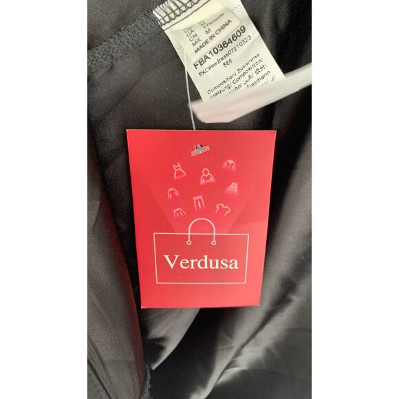 Verdusa Womens Black Sleeveless Cowl Neck Mini Slip Dress Size Medium NWT - Picture 12 of 12